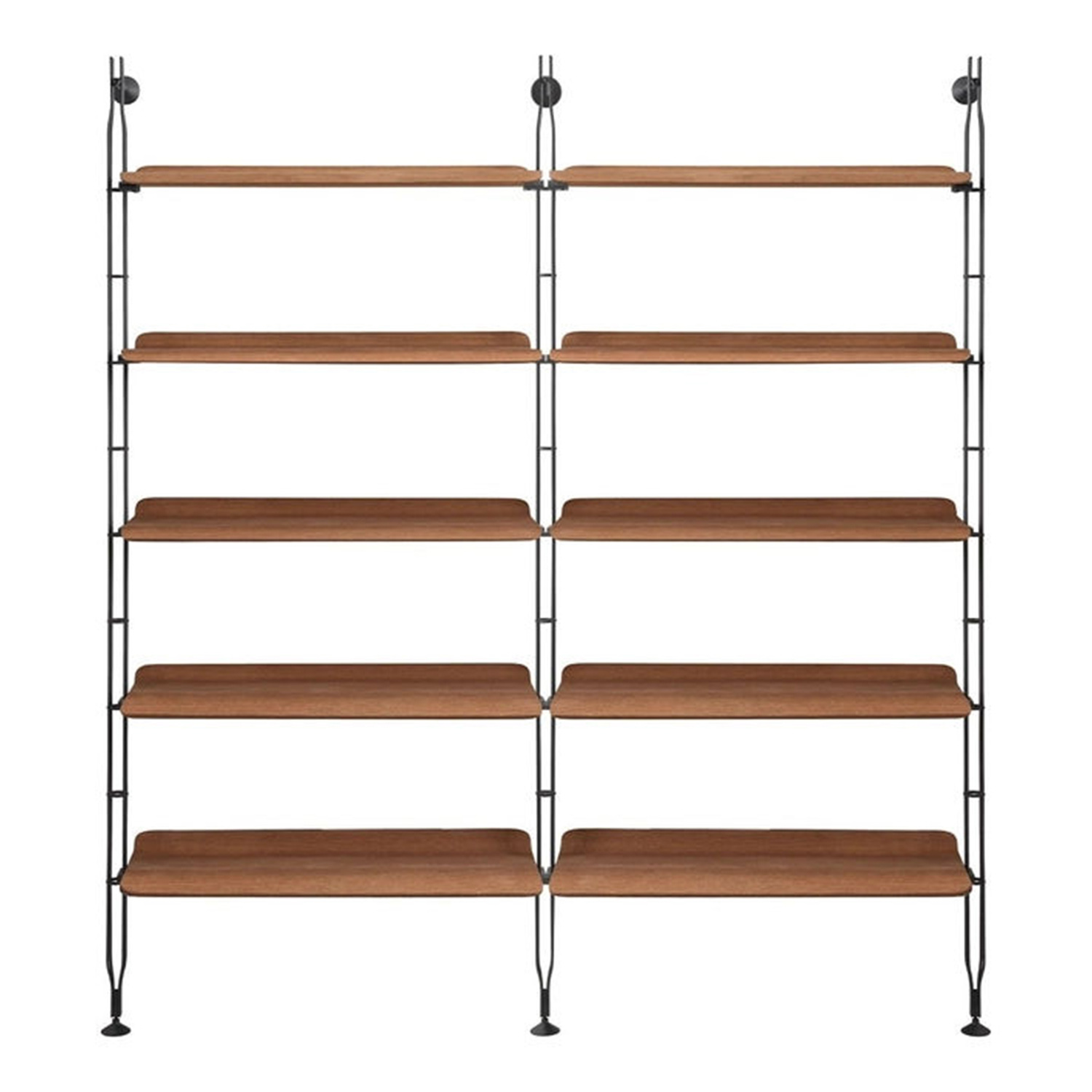 Adam Wood Regal, Breite 193 cm, Ausführung sn/dunkles holz - schwarz Adam Wood Regal, Breite 193 cm, Ausführung sn/dunkles holz - schwarz von Kartell