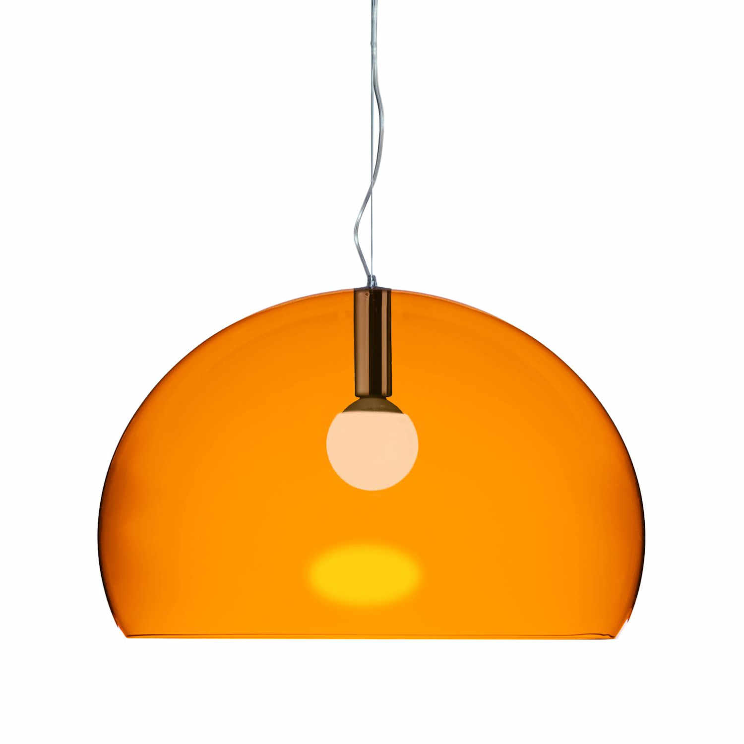 Big FL/Y LED Pendelleuchte, Farbe transparent/orange von Kartell