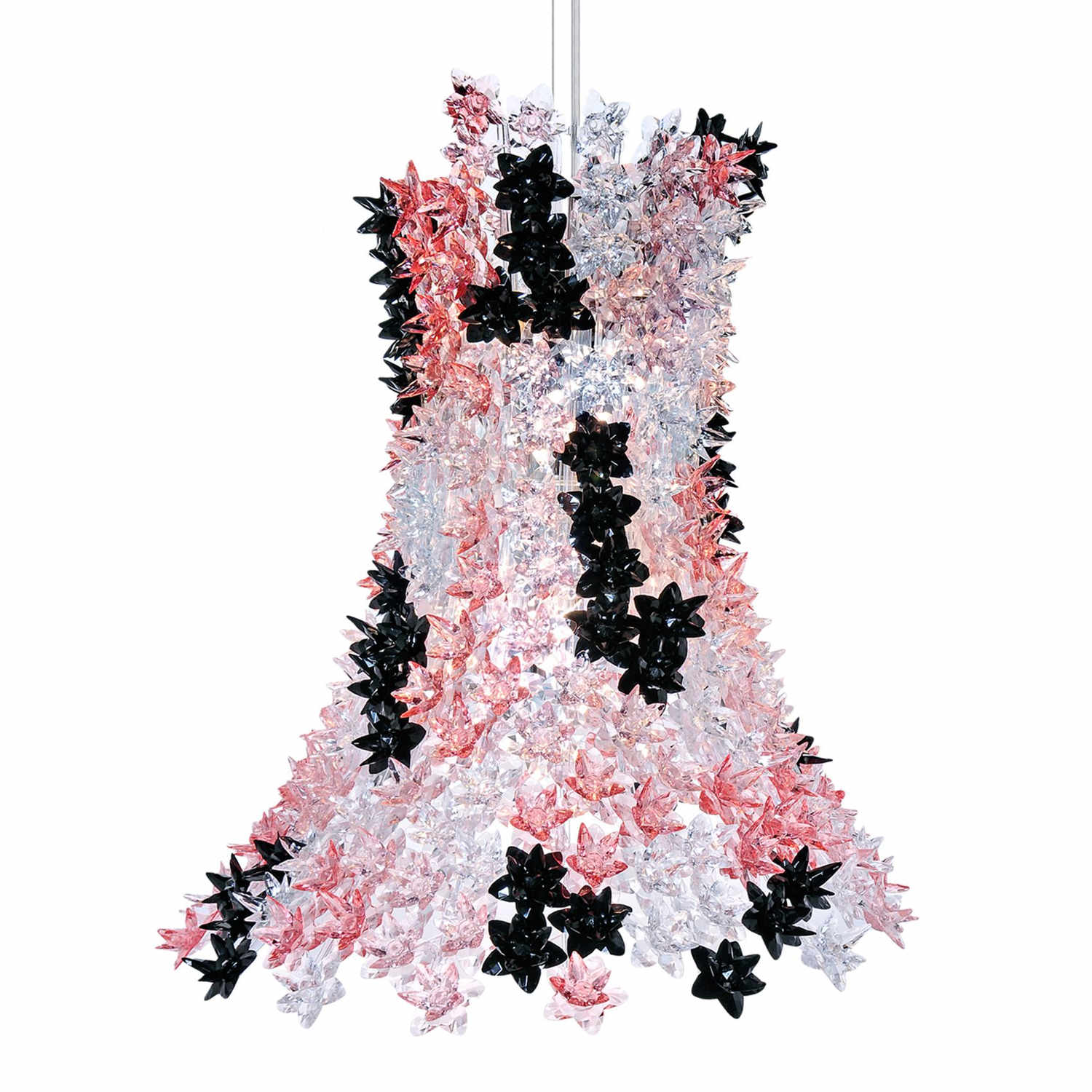 Bloom LED Hängeleuchte, Farbe transparent/rosa-schwarz Bloom LED Hängeleuchte, Farbe transparent/rosa-schwarz von Kartell
