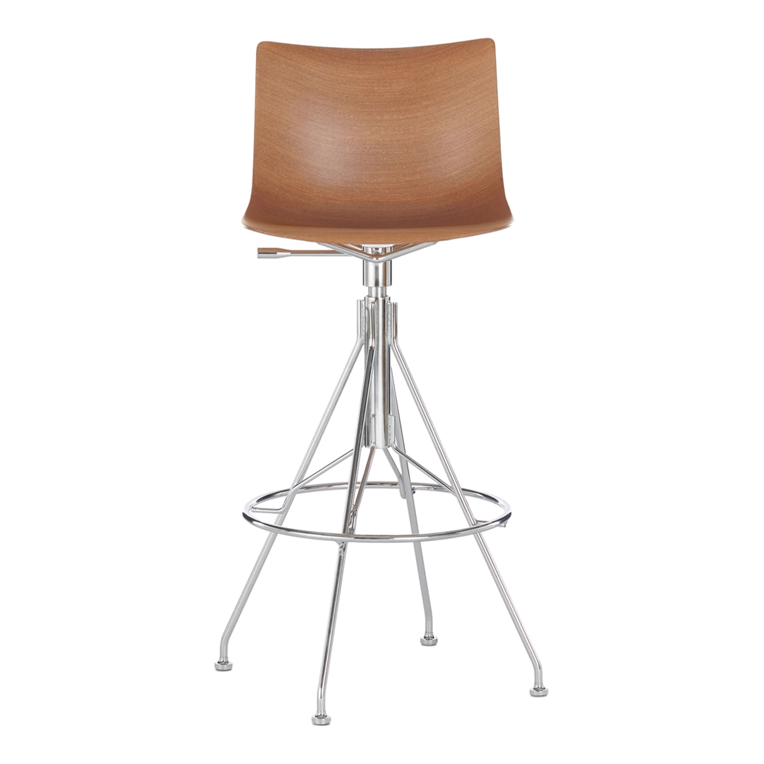 C.KOYA Barhocker , Ausführung Sitzschale / Untergestell sc - dunkles holz / chrom von Kartell