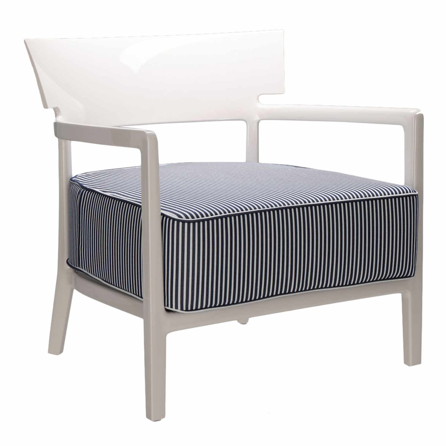 Cara Outdoor Sessel, Farbe ivory/blau von Kartell