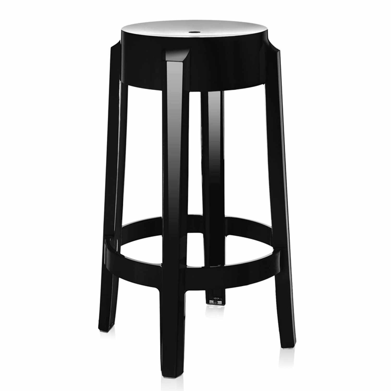 Charles Ghost Hocker, Farbe undurchsichtig/schwarzglänzend, Grösse h. 65 x d. 42,5 cm Charles Ghost Hocker, Farbe undurchsichtig/schwarzglänzend, Grösse h. 65 x d. 42,5 cm von Kartell