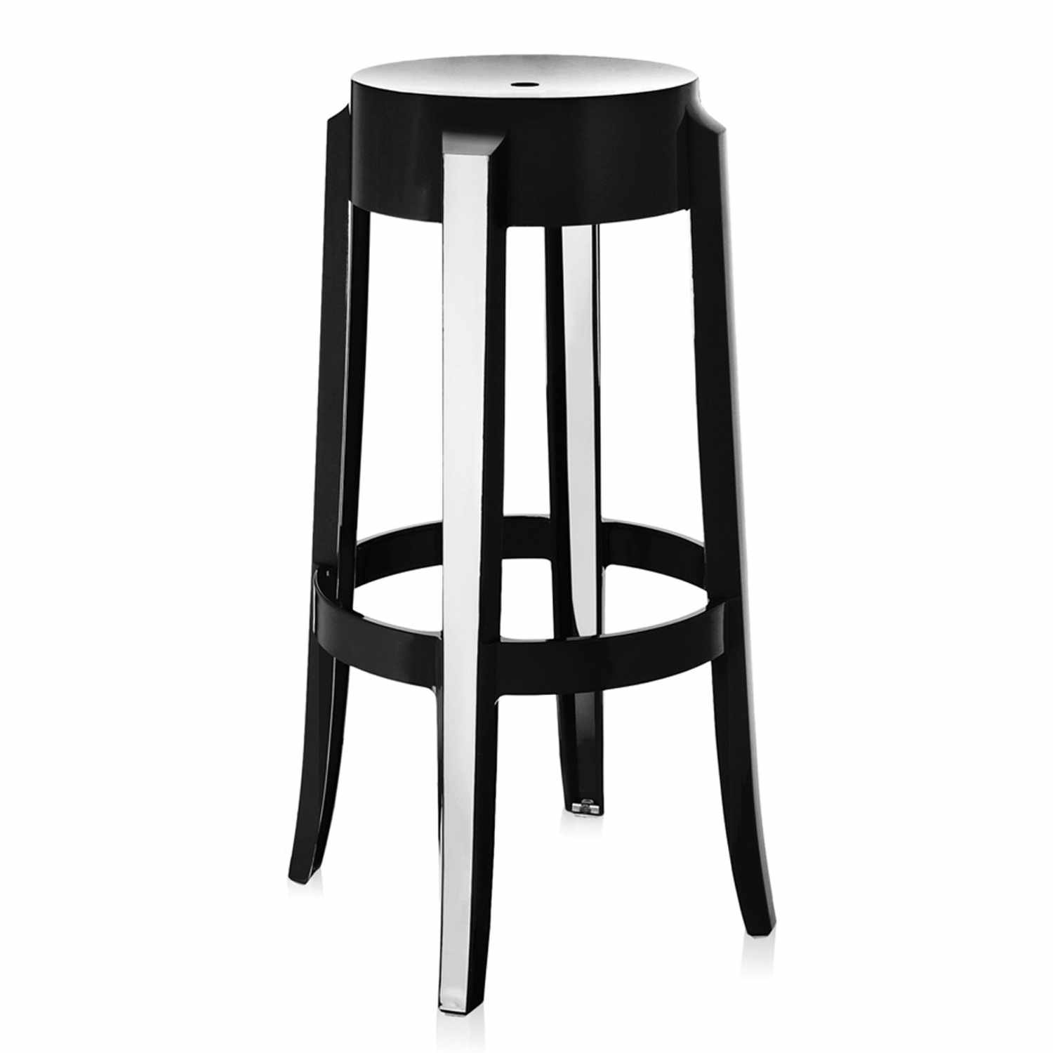 Charles Ghost Hocker, Farbe undurchsichtig/schwarzglänzend, Grösse h. 75 x d. 46 cm Charles Ghost Hocker, Farbe undurchsichtig/schwarzglänzend, Grösse h. 75 x d. 46 cm von Kartell
