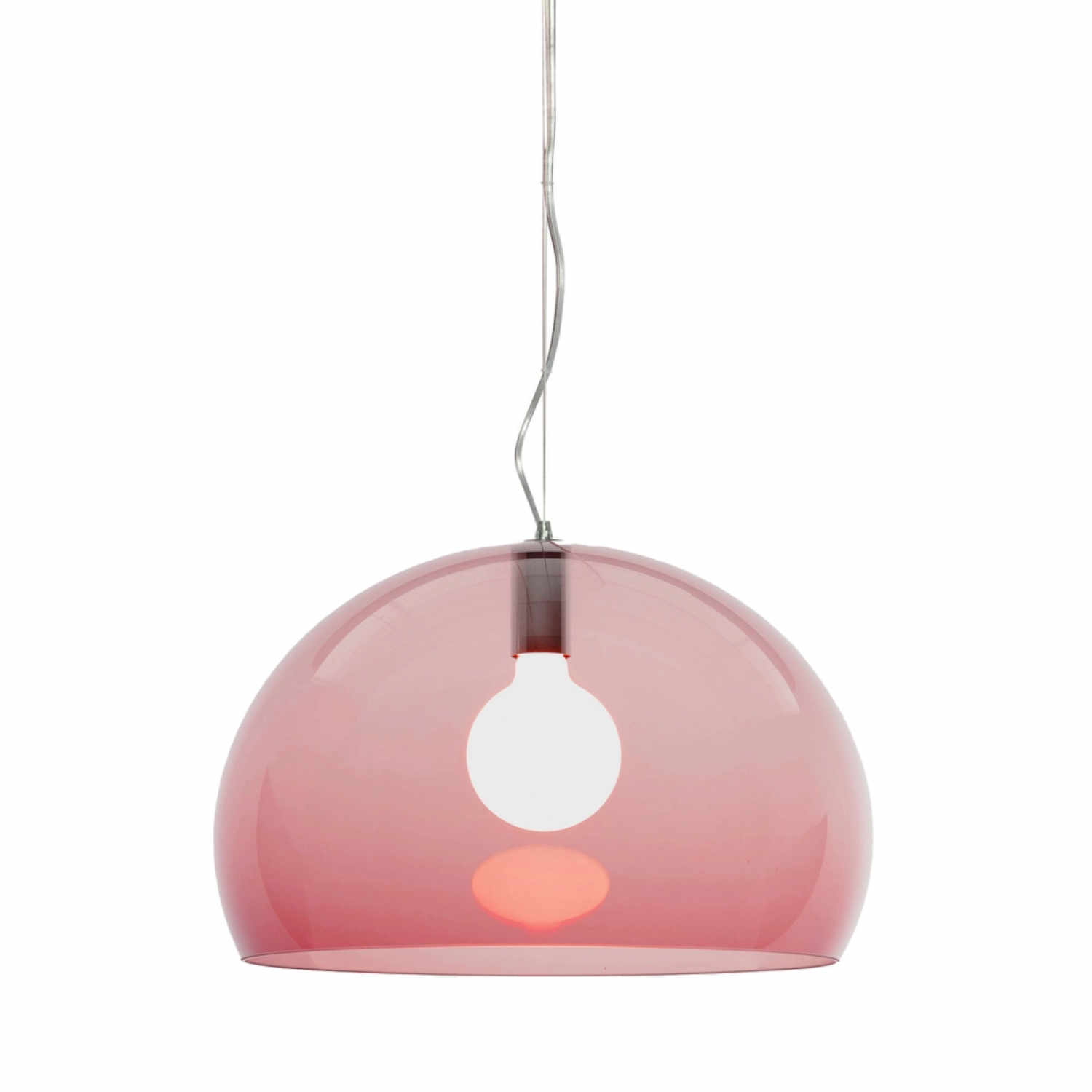 FL/Y Pendelleuchte, Farbe transparent/bordeaux bo von Kartell