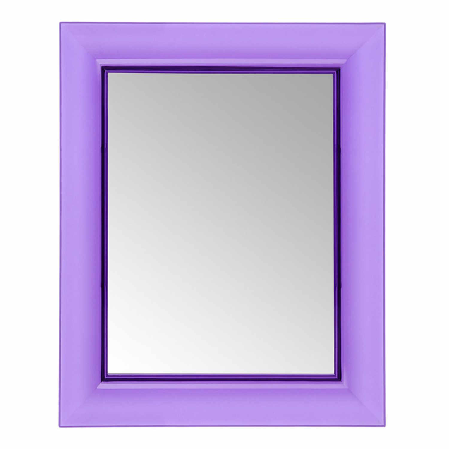 François Ghost Wandspiegel, Farbe transparent/violett, Grösse h. 79 x t. 5,7 x b. 65 cm von Kartell