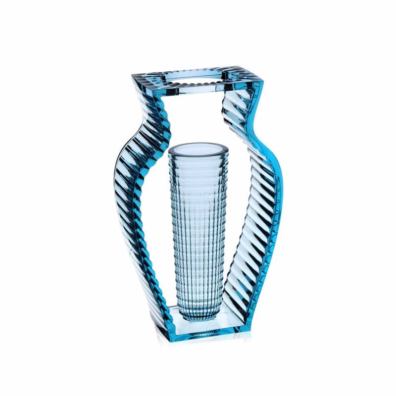 I Shine Vase, Farbe transparent/blau von Kartell