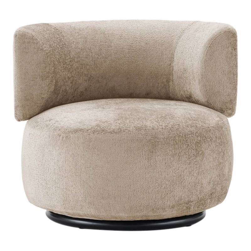 K-Waiting Armchair Sessel , Stoff chenille - grau, Ausführung drehbar von Kartell