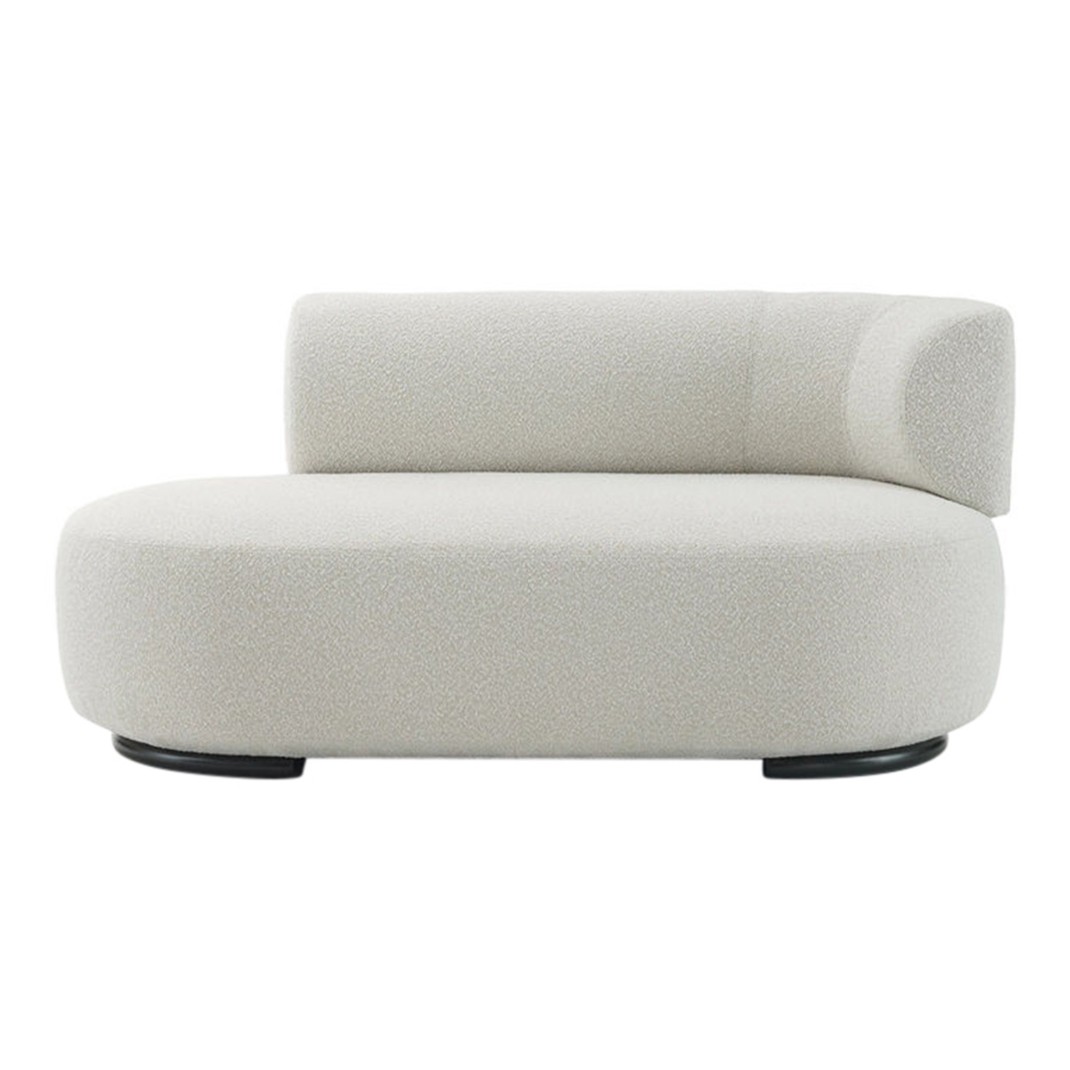 K-Waiting Dormeuse Sofa, Stoff texture - grau, Armlehne (vor dem Sofa stehend) links von Kartell