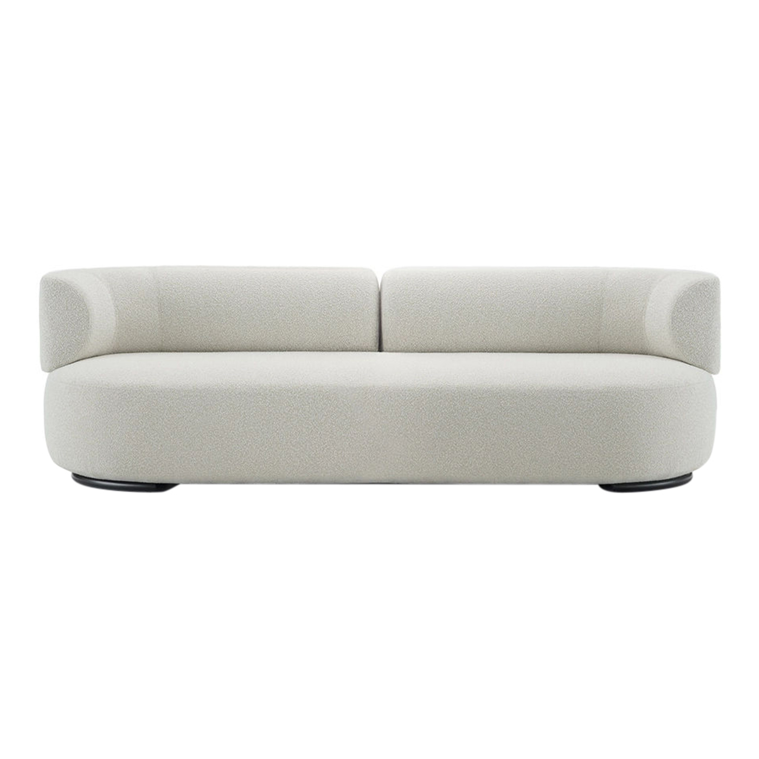 K-Waiting Sofa, Stoff bouclé - grün von Kartell