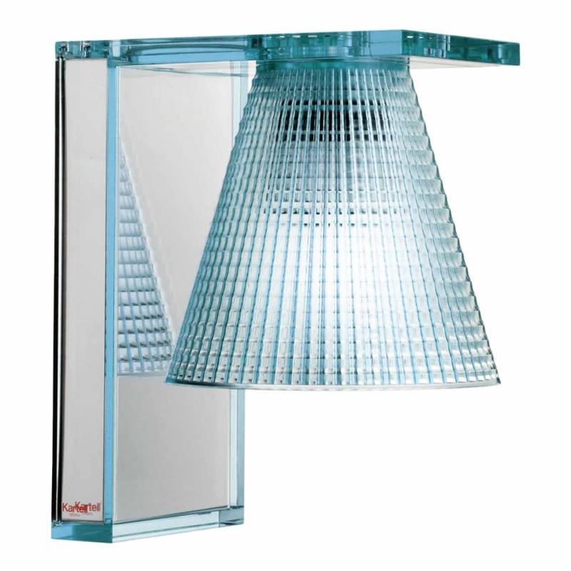 Light-Air LED Wandleuchte, Prägung mit, Farbe transparent/hellblau von Kartell