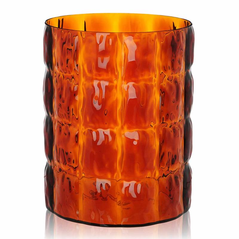 Matelassé Vase, Farbe transparent/bernstein von Kartell