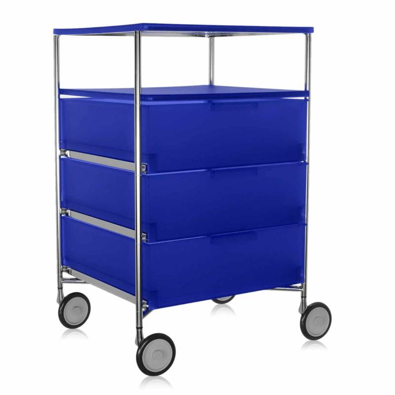 Mobil 2020 Rollcontainer, Farbe kobaltblau l2 (opal) von Kartell