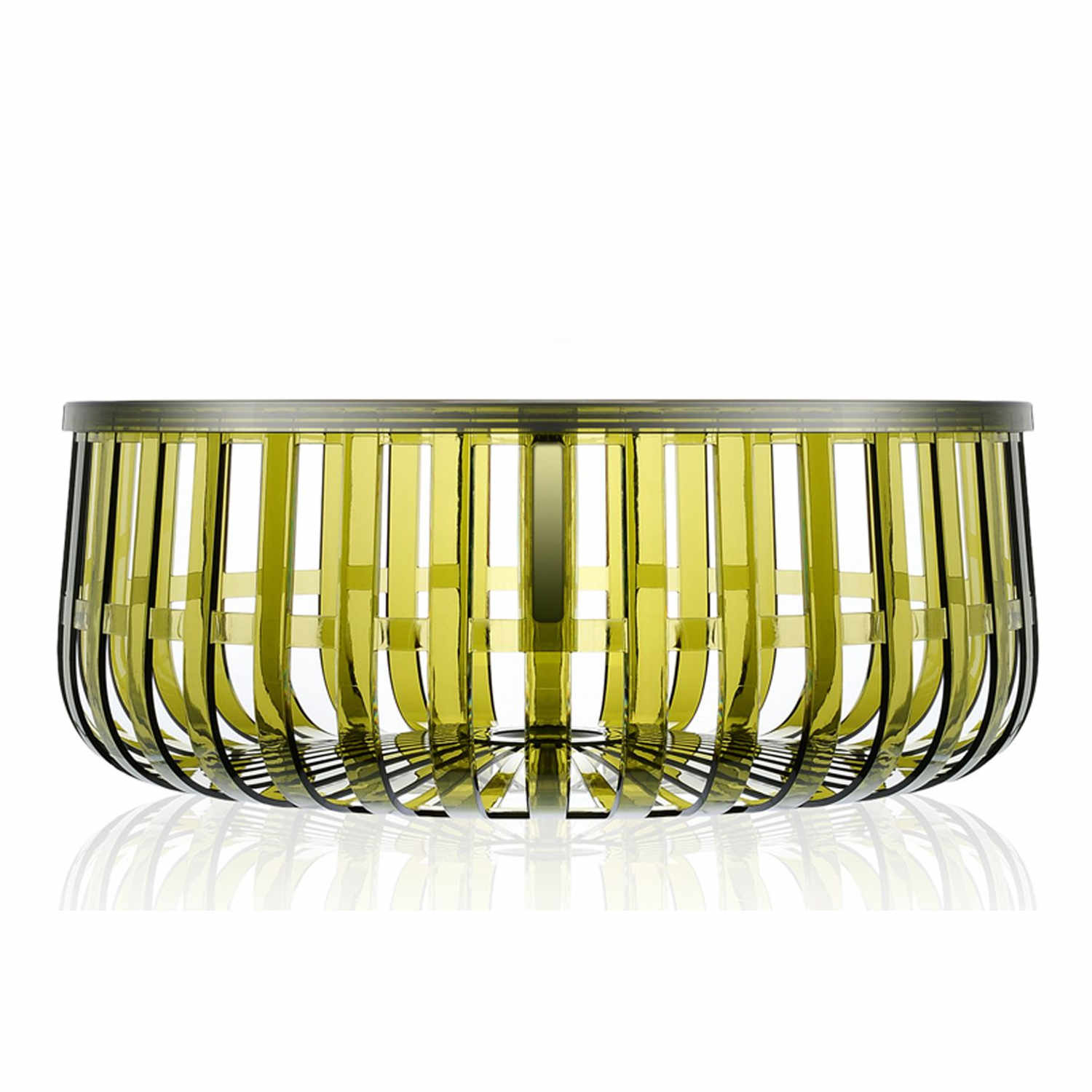 Panier Beistelltisch, Farbe transparent/dunkelgrün von Kartell