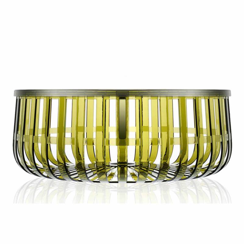 Panier Beistelltisch, Farbe transparent/dunkelgrün von Kartell