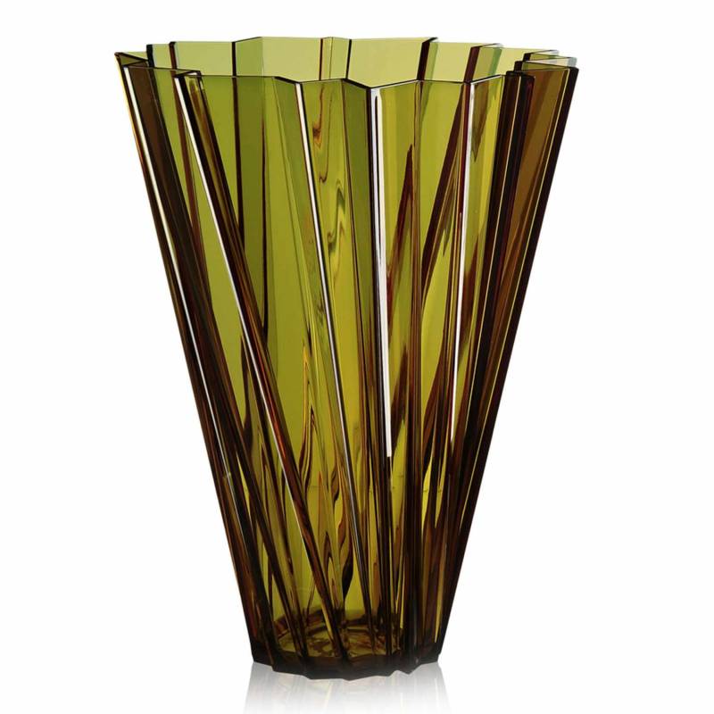 Shanghai Vase, Farbe transparent/olivgrün von Kartell