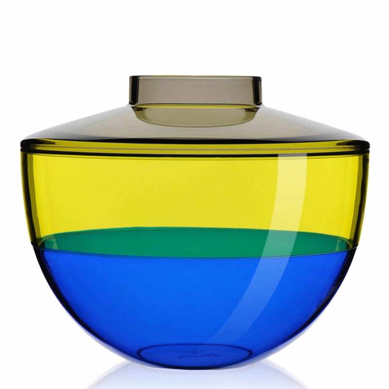 Shibuya Vase, Farbe rauch-gelb-blau von Kartell