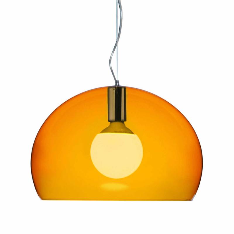 Small FL/Y LED Pendelleuchte, Farbe transparent/orange von Kartell