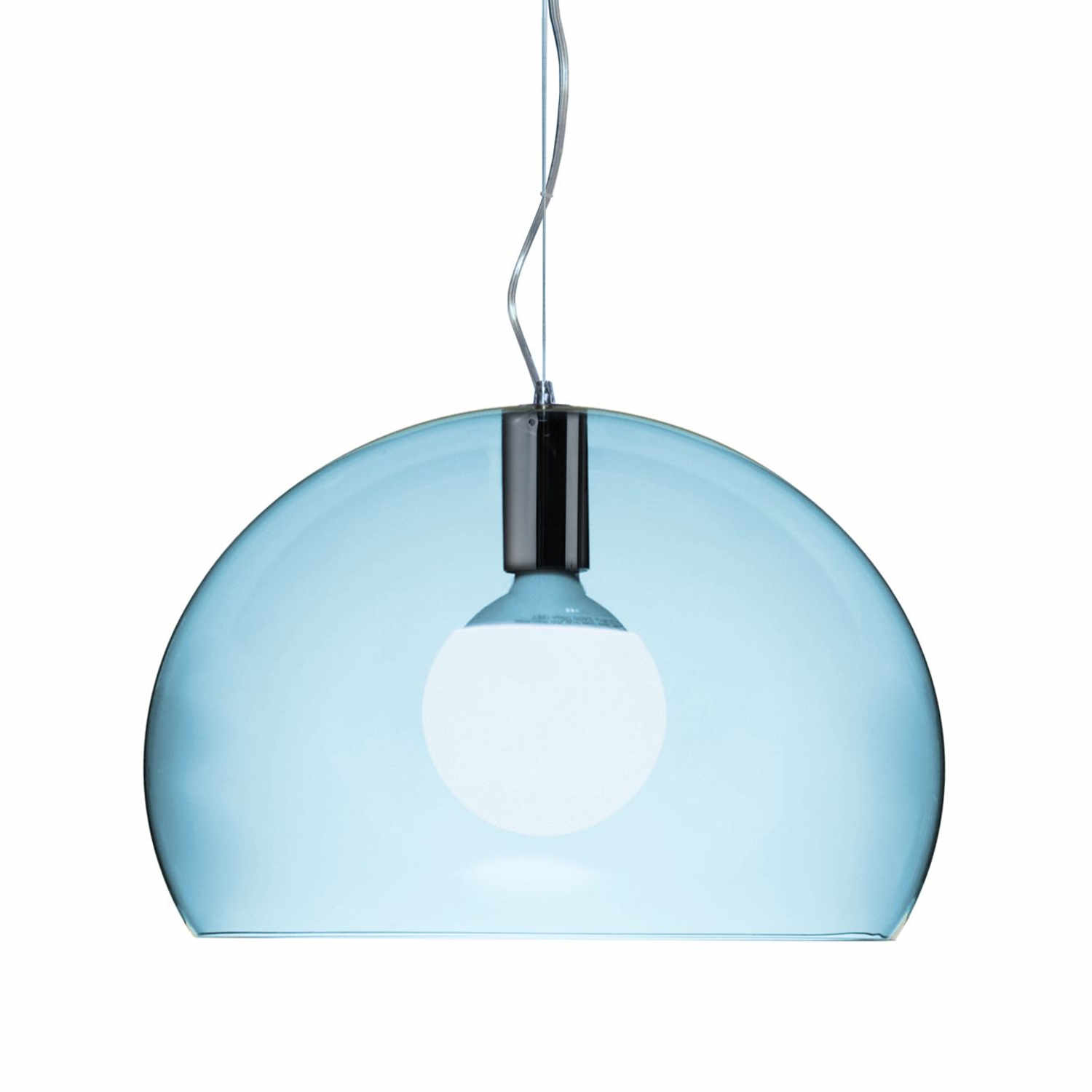 Small FL/Y LED Pendelleuchte, Farbe transparent/wolkenblau von Kartell