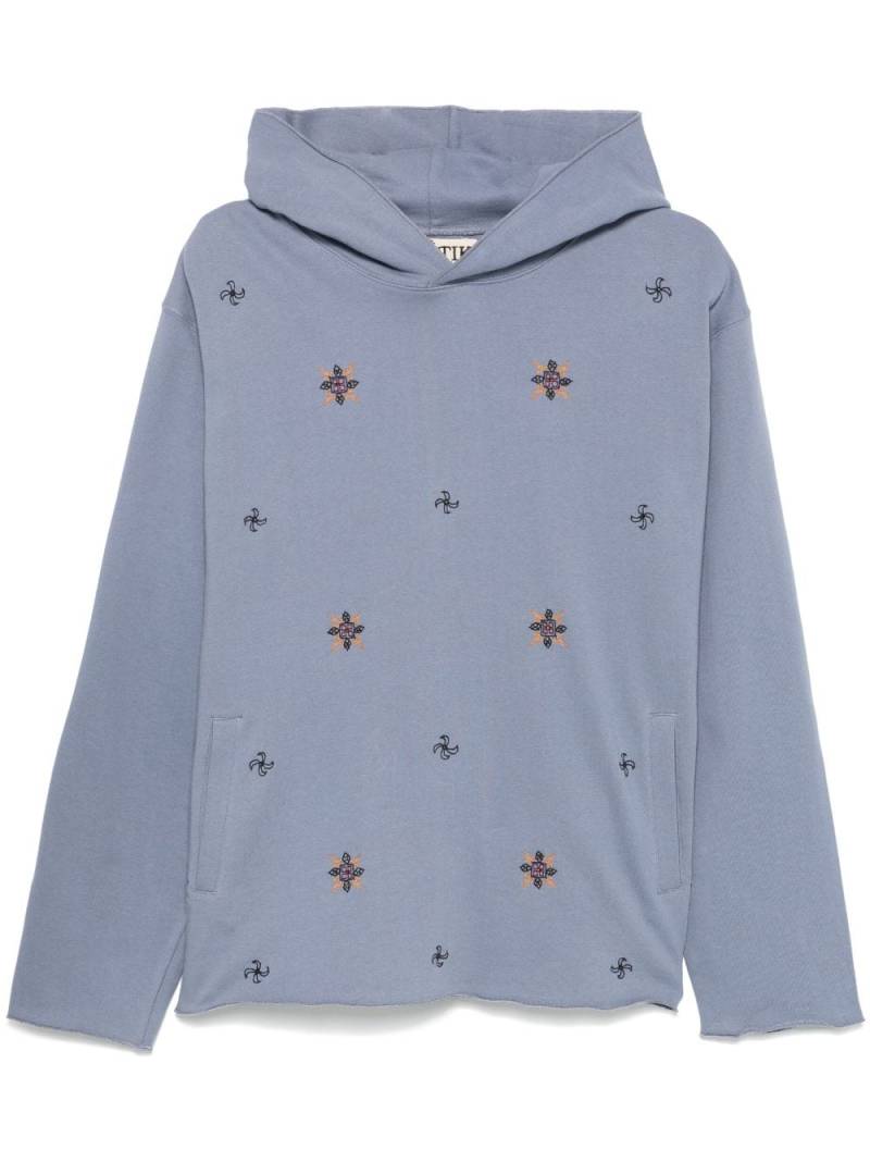 Kartik Research embroidered hoodie - Blue von Kartik Research