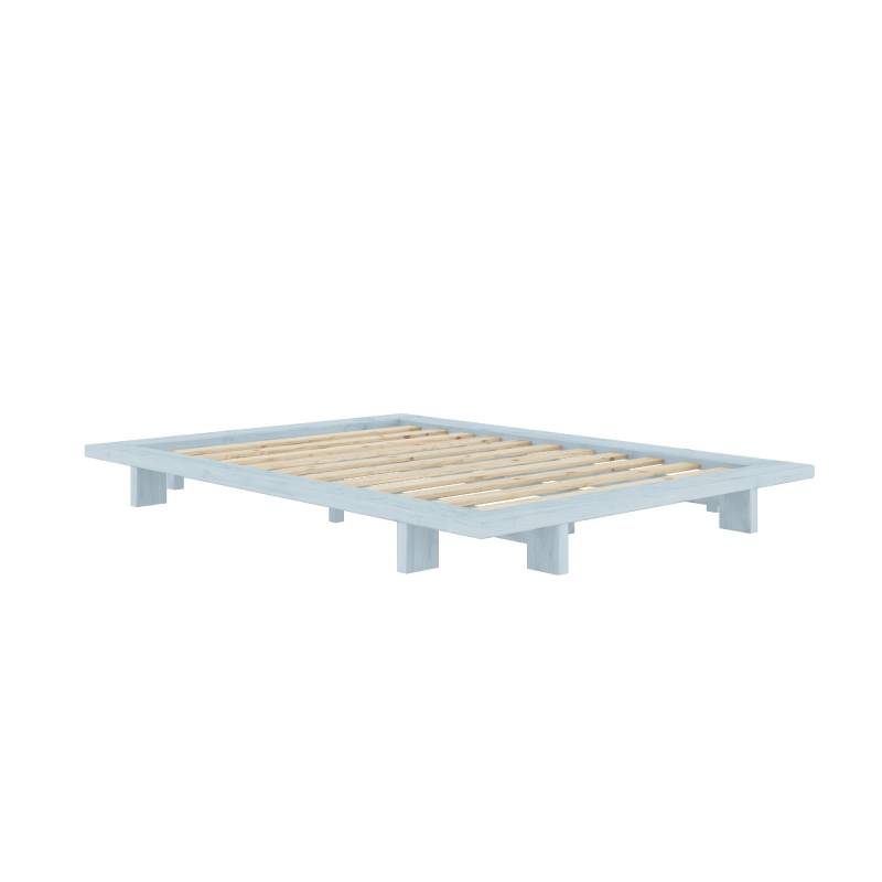 Karup Design Bettgestell »JAPAN BED Bodenbett, Holzrahmen, Futonbett, Jugendbett, Holzbett«, Massivholzbett mit Lattenrost, Kiefer massiv, Doppelbett ohne Kopfteil von Karup Design