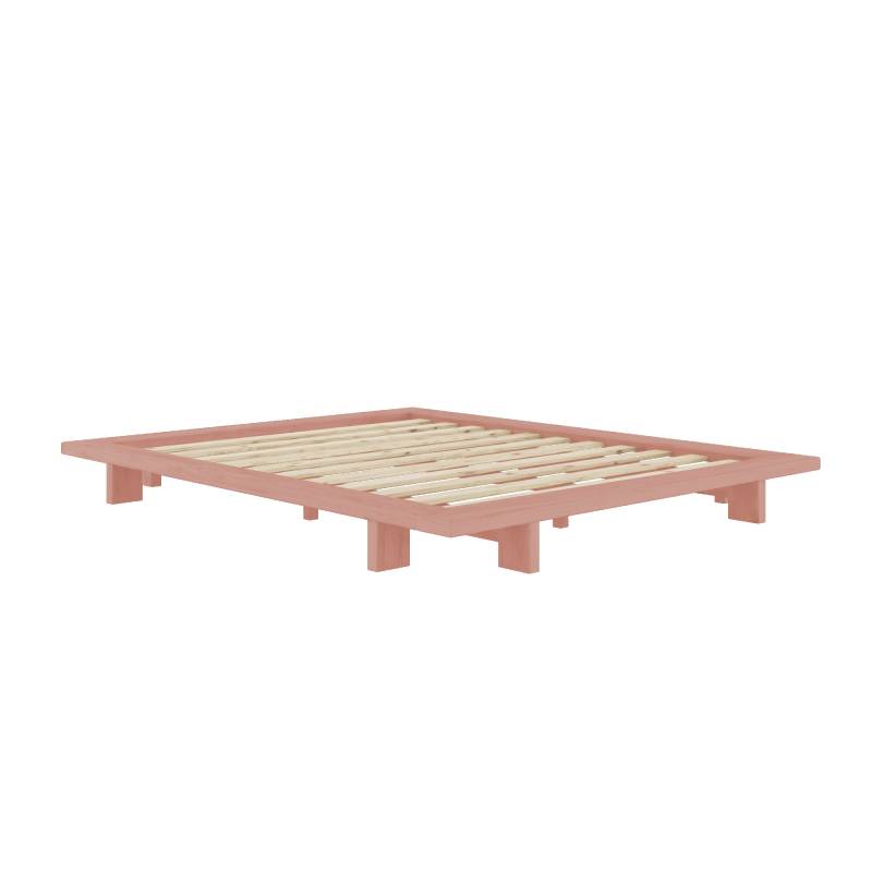 Karup Design Bettgestell »JAPAN BED Bodenbett, Holzrahmen, Futonbett, Jugendbett, Holzbett«, Massivholzbett mit Lattenrost, Kiefer massiv, Doppelbett ohne Kopfteil von Karup Design