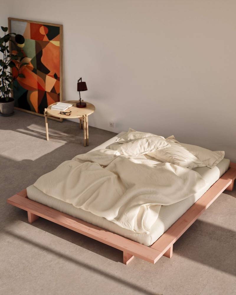 Karup Design Bettgestell »JAPAN BED Bodenbett, Holzrahmen, Futonbett, Holzbett«, Massivholzbett aus Kiefer massiv, ohne Kopfteil von Karup Design