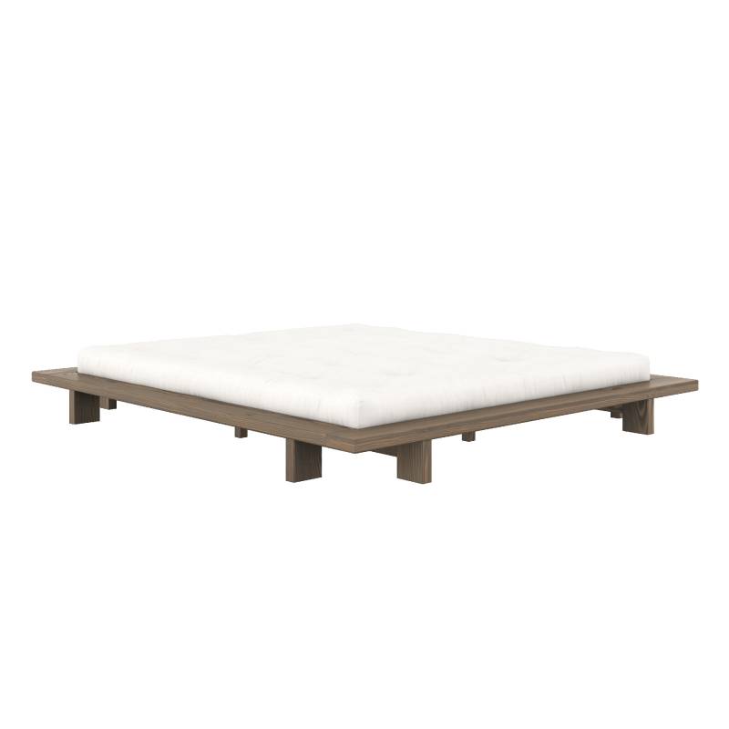 Karup Design Bettgestell »JAPAN BED Bodenbett, Holzrahmen, Futonbett, Jugendbett, Holzbett«, Massivholzbett mit Lattenrost, Kiefer massiv, Doppelbett ohne Kopfteil von Karup Design