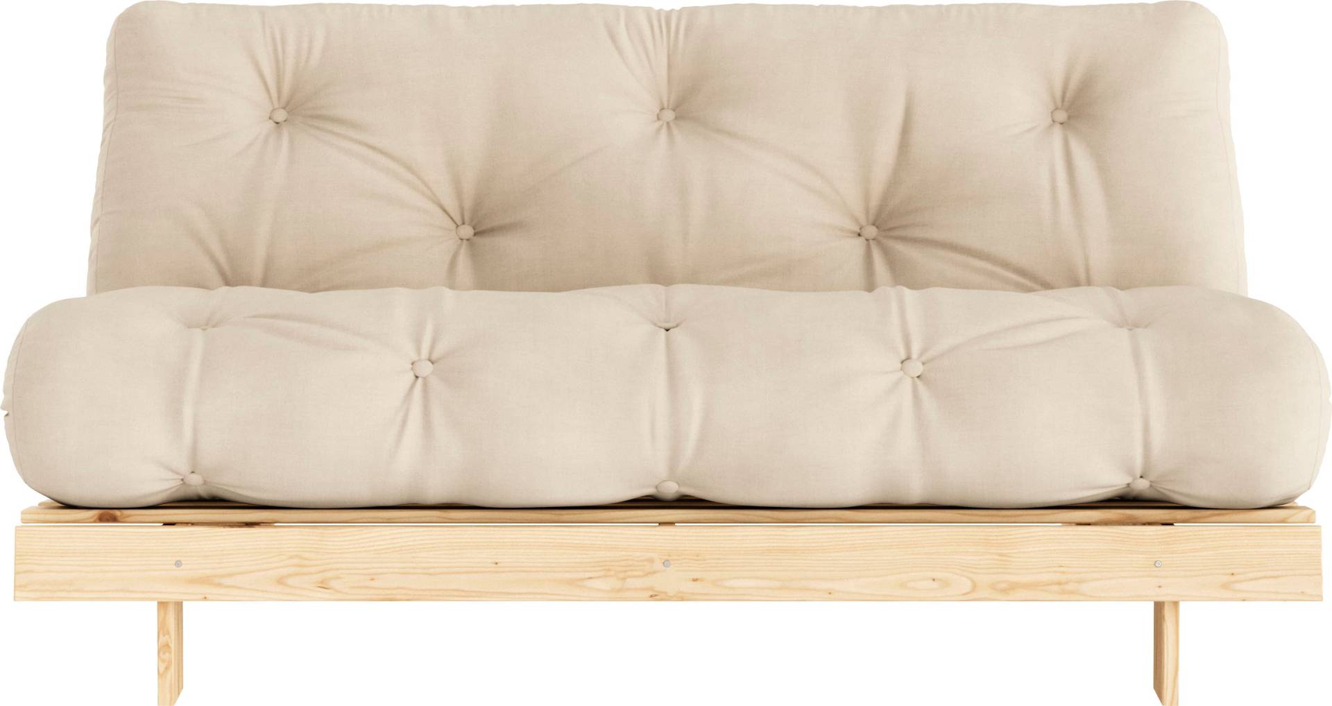 Karup Design Schlafsofa »Roots 160 Schlafsofa, Gästebett, Sofa mit Futonmatratze«, (2 St.), Inkl. Futonmatratze, Liegefläche 160x200 cm, FSC® zertifizierte Kiefer von Karup Design