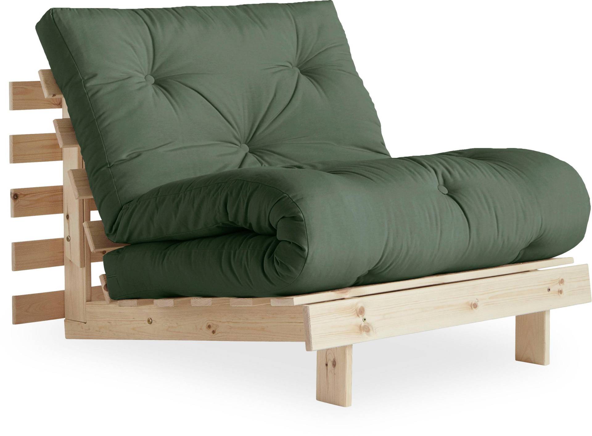 Karup Design Schlafsofa »Roots 90 Schlafsofa, Gästebett, Sofa mit Futonmatratze«, Inkl. Futonmatratze, Liegefläche 90x200 cm, FSC® zertifizierte Kiefer von Karup Design