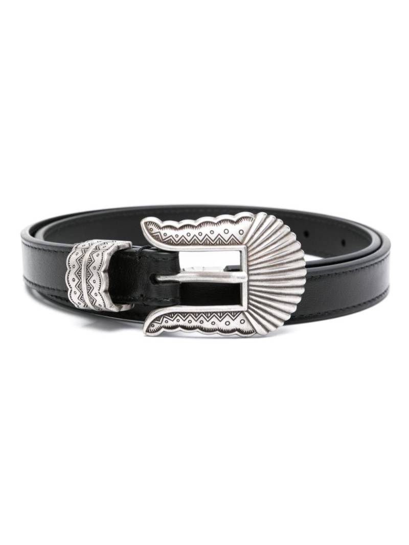 Kate Cate Thin Kim leather belt - Black von Kate Cate