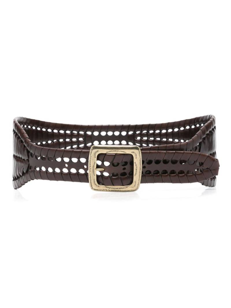 Kate Cate V braided belt - Brown von Kate Cate