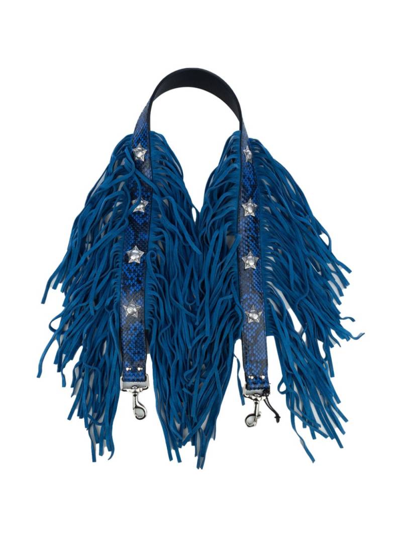 Kate Cate fringed shoulder strap - Blue von Kate Cate