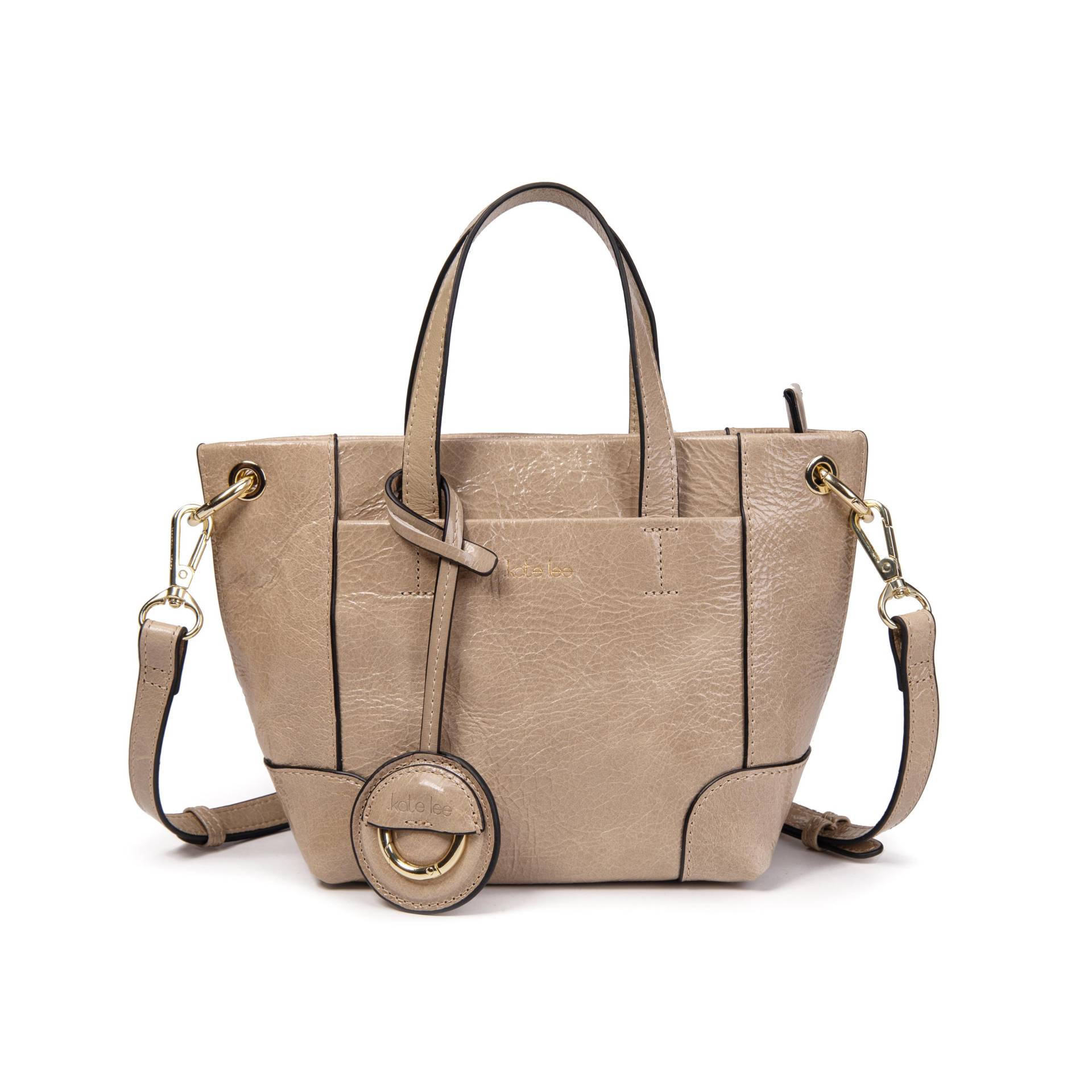 Kleine Hand- Oder Umhängetasche Aus Tane-leder In Der Farbe Vulkan Damen Beige Medium ONE SIZE von Kate Lee