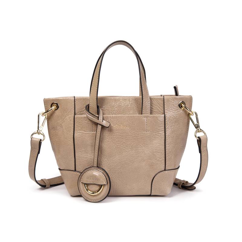 Kleine Hand- Oder Umhängetasche Aus Tane-leder In Der Farbe Vulkan Damen Beige Medium ONE SIZE von Kate Lee