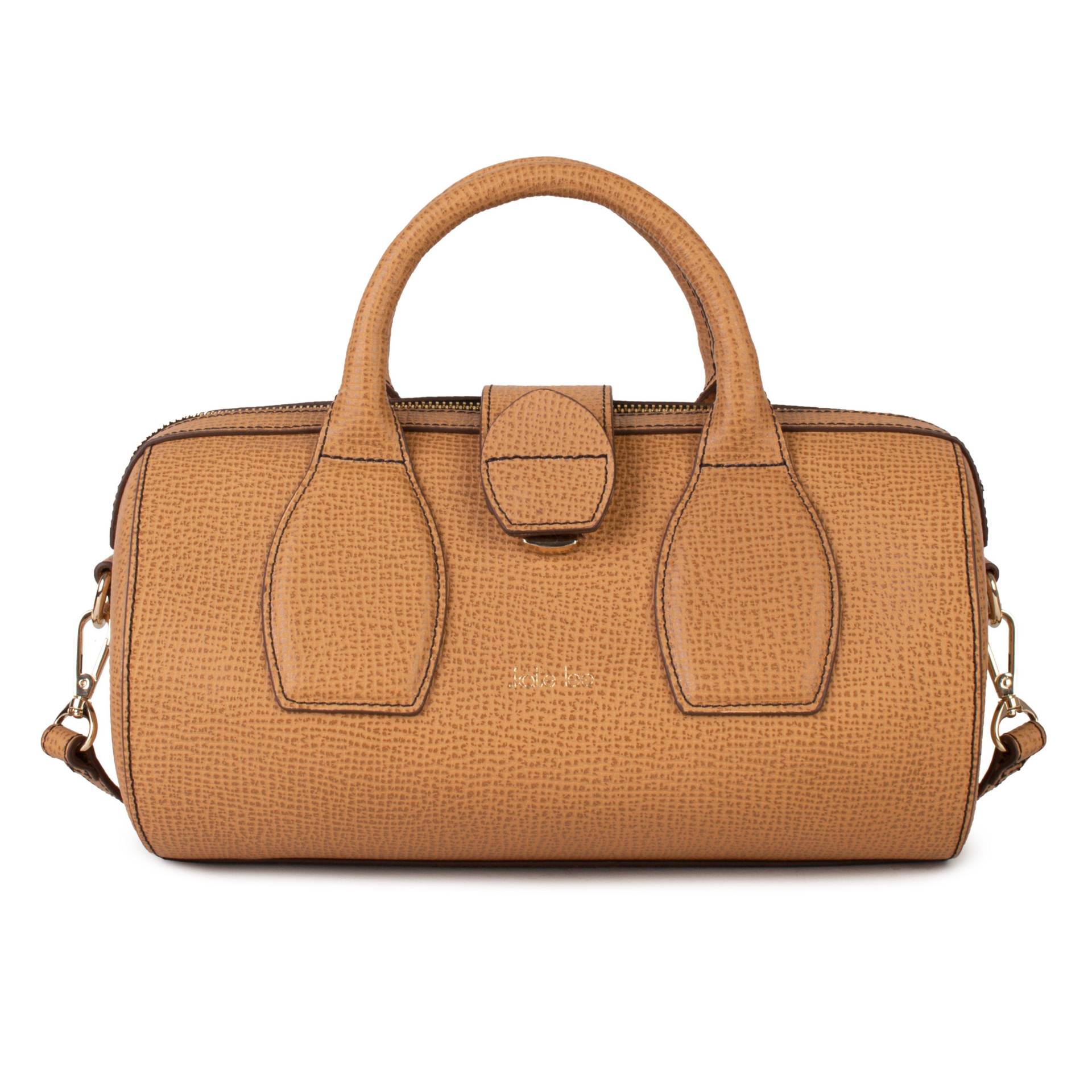 Lederbowlingtasche Mit Hand- Oder Schulterriemen Von Frola In Karamellfarbe Damen Camel ONE SIZE von Kate Lee