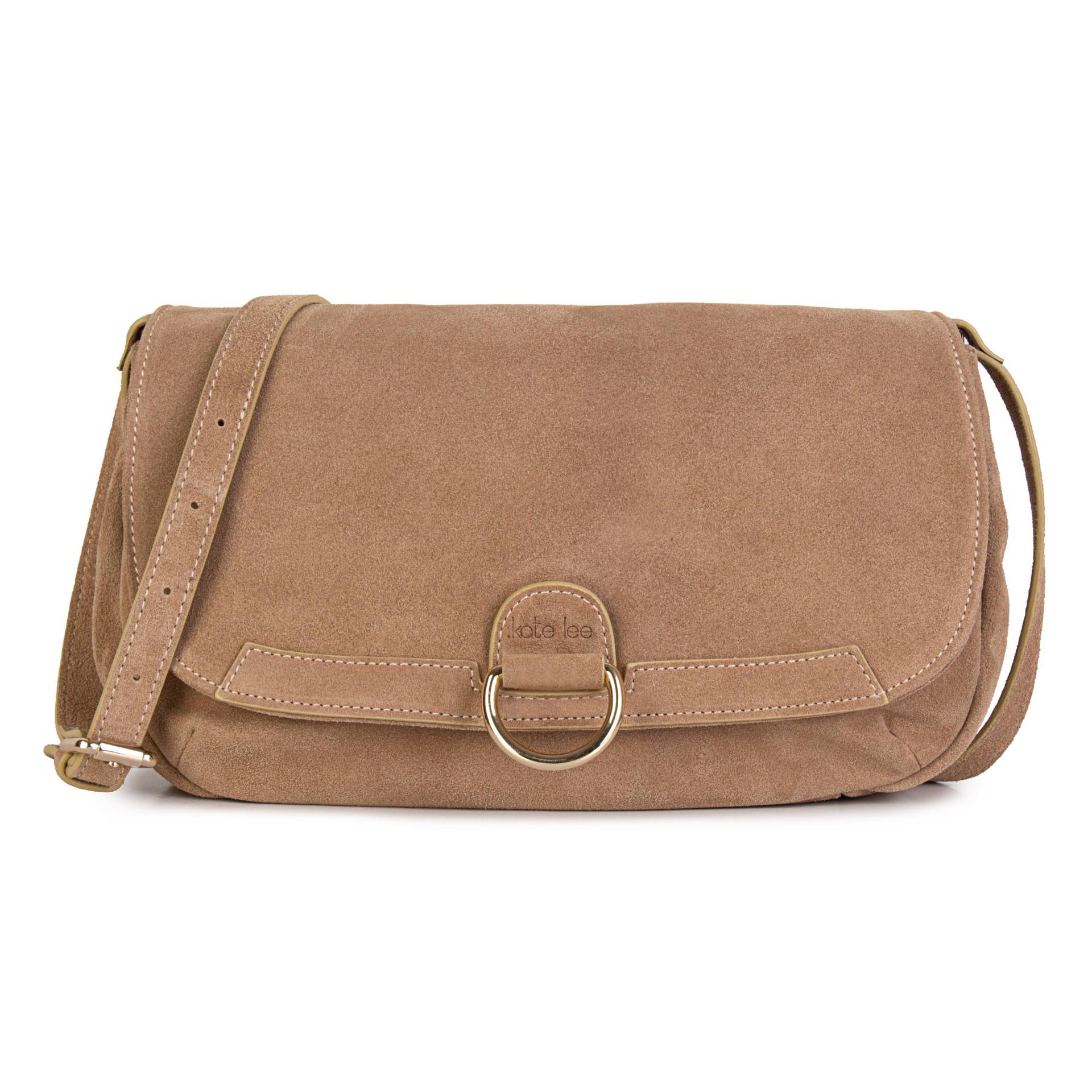 Umhängetasche Aus Leder Zelie In Hellem Mokka Damen Beige Medium ONE SIZE von Kate Lee