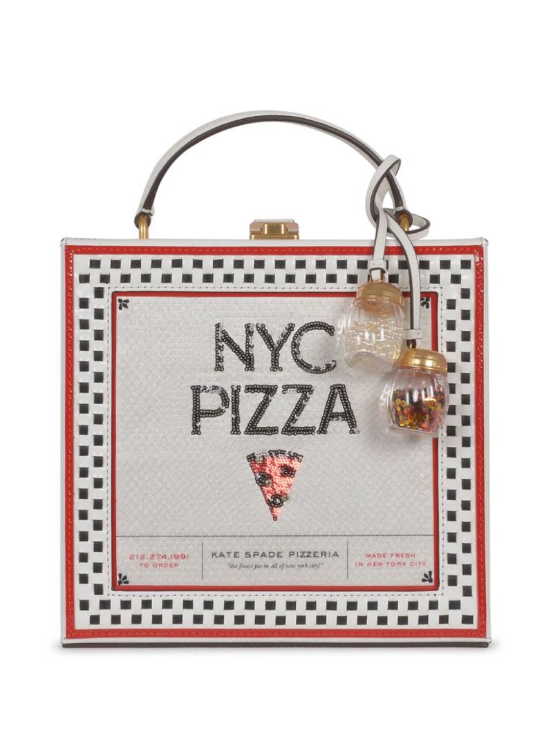 Kate Spade Slice 3D Pizza Box tote bag - White von Kate Spade