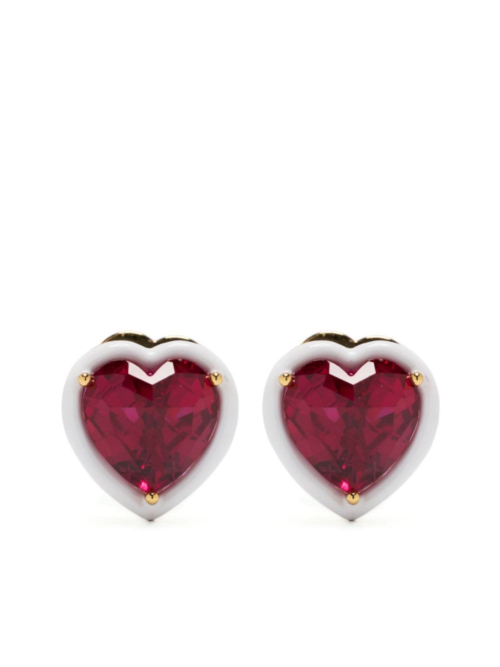 Kate Spade Sweetheart crystal stud earrings - Red von Kate Spade