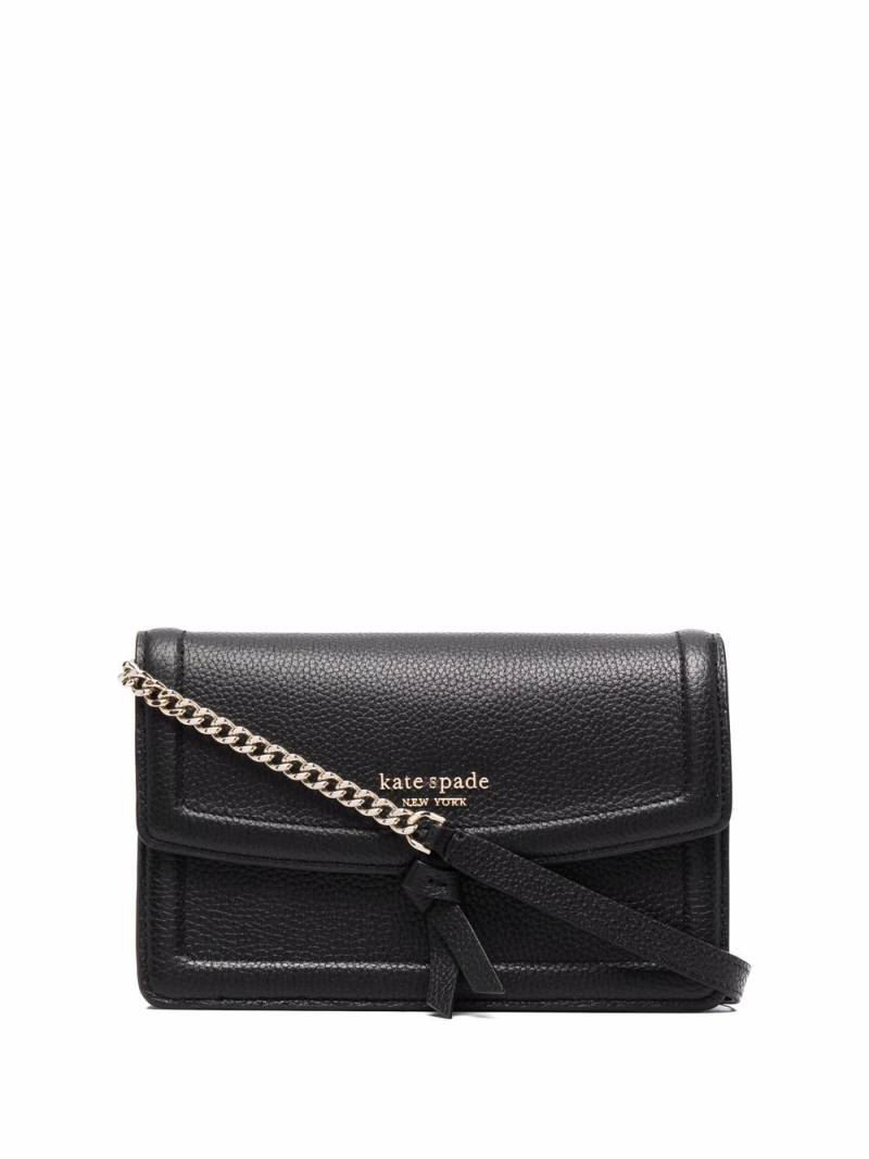 Kate Spade logo-plaque clutch bag - Black von Kate Spade