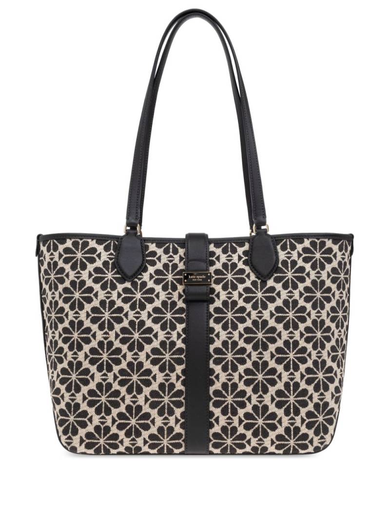 Kate Spade medium floral-jacquard tote bag - Black von Kate Spade