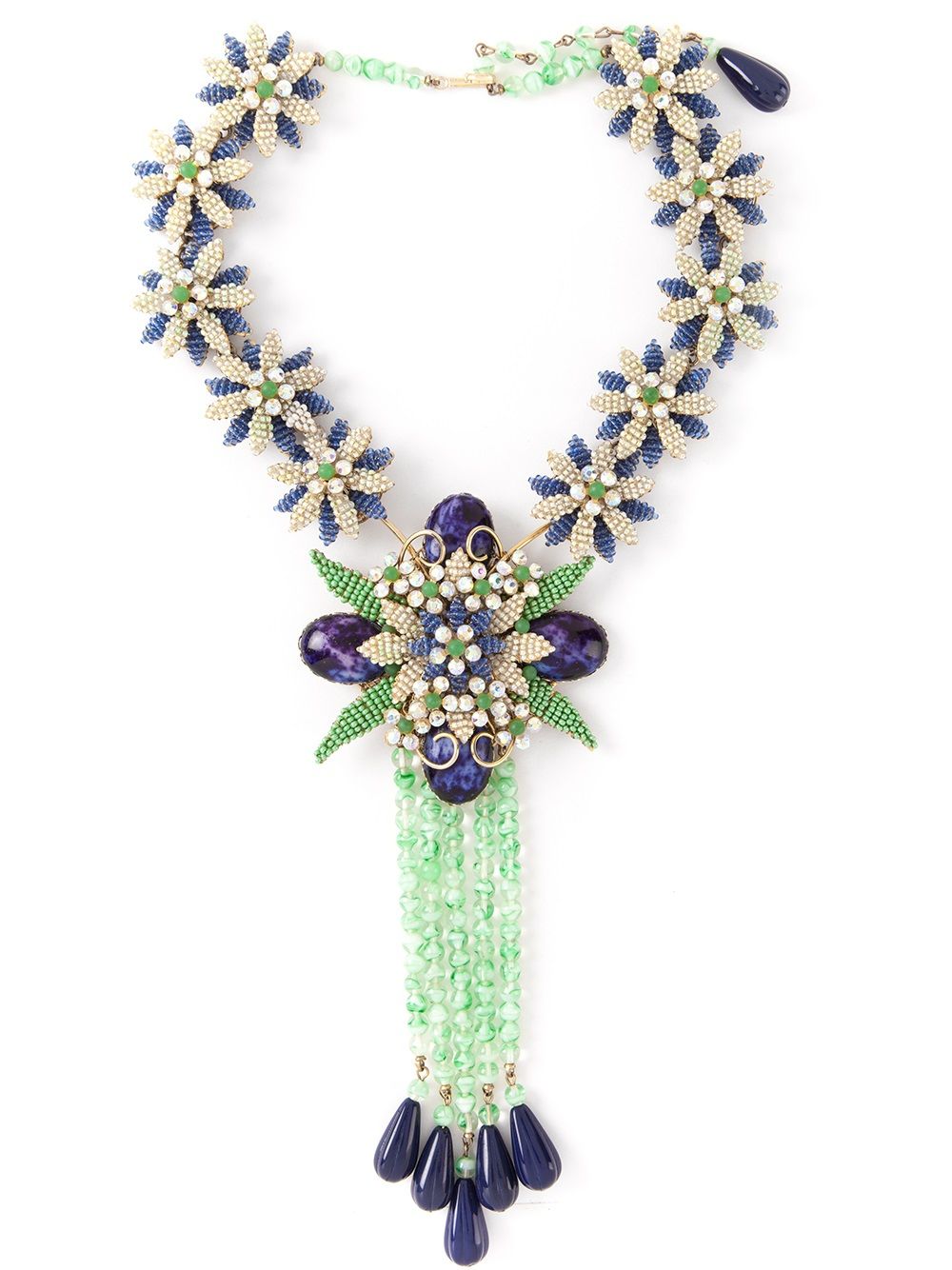 Katheleys Vintage flower costume necklace - Blue von Katheleys Vintage