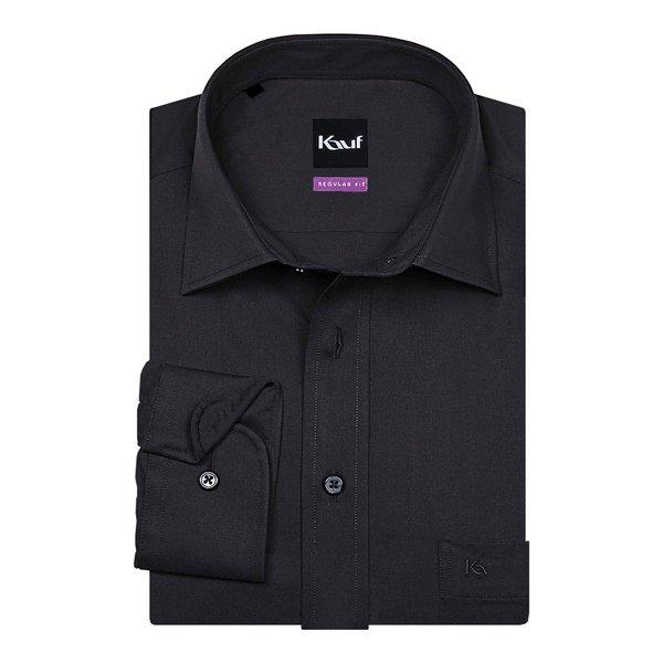 Hemd, Classic Fit, Langarm Herren Black 44 von Kauf