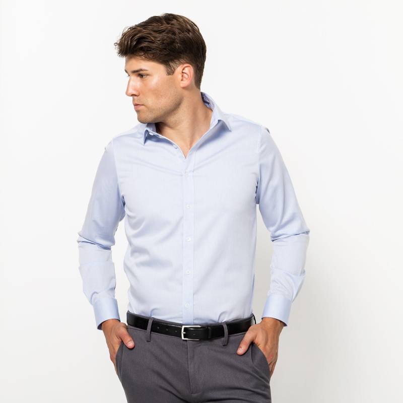 Kauf - Hemd, Slim Fit, langarm, für Herren, Himmelblau, Größe 37 von Kauf