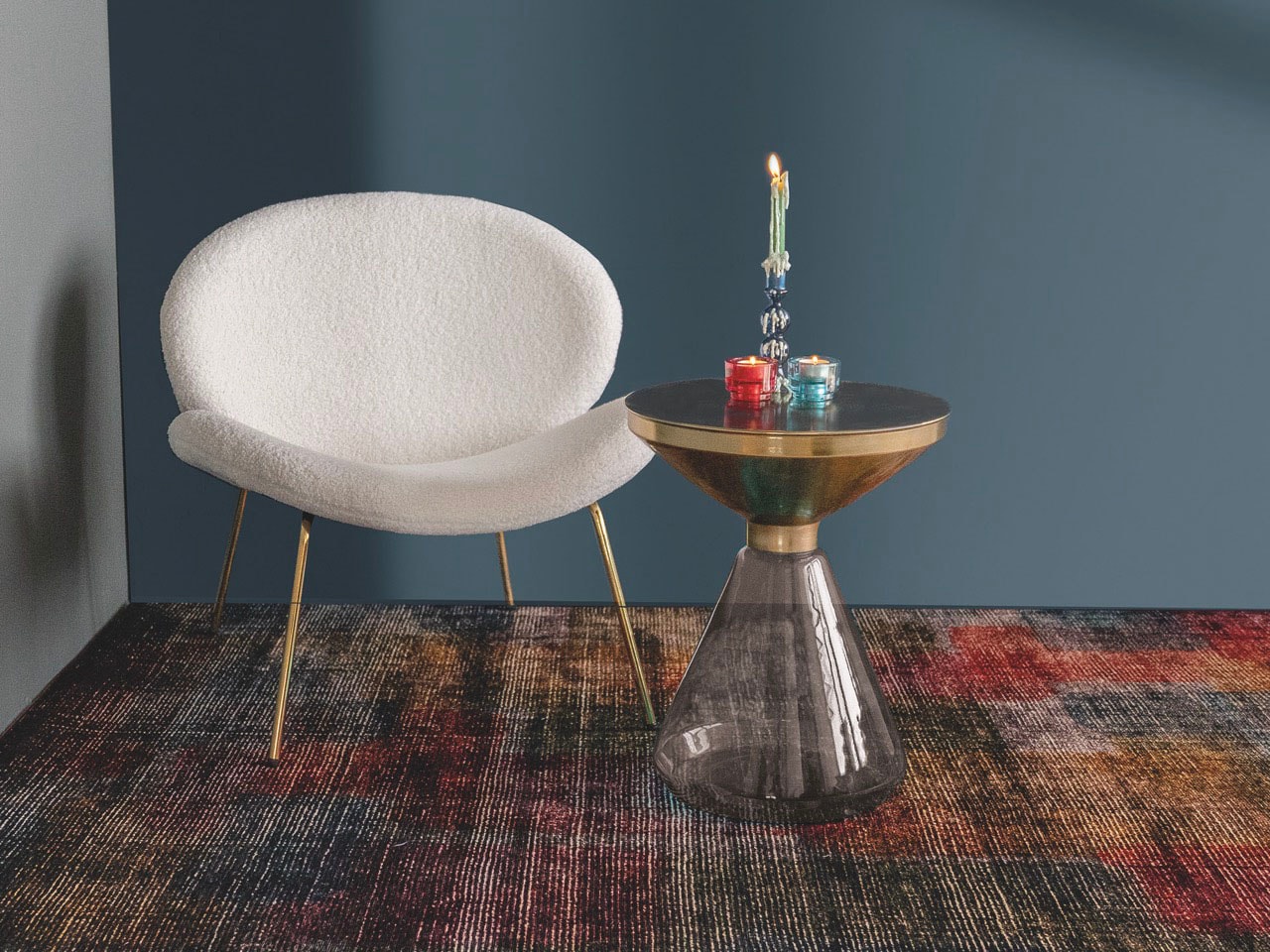 Kayoom Beistelltisch »Roman 325, mundgeblasener Glaskorpus«, (1 St.), mundgeblasener Glaskorpus, Retro-Design, goldfarbenene Metall-Tischplatte Kayoom Beistelltisch »Roman 325, mundgeblasener Glaskorpus«, (1 St.), mundgeblasener Glaskorpus, Retro-Design, goldfarbenene Metall-Tischplatte von Kayoom