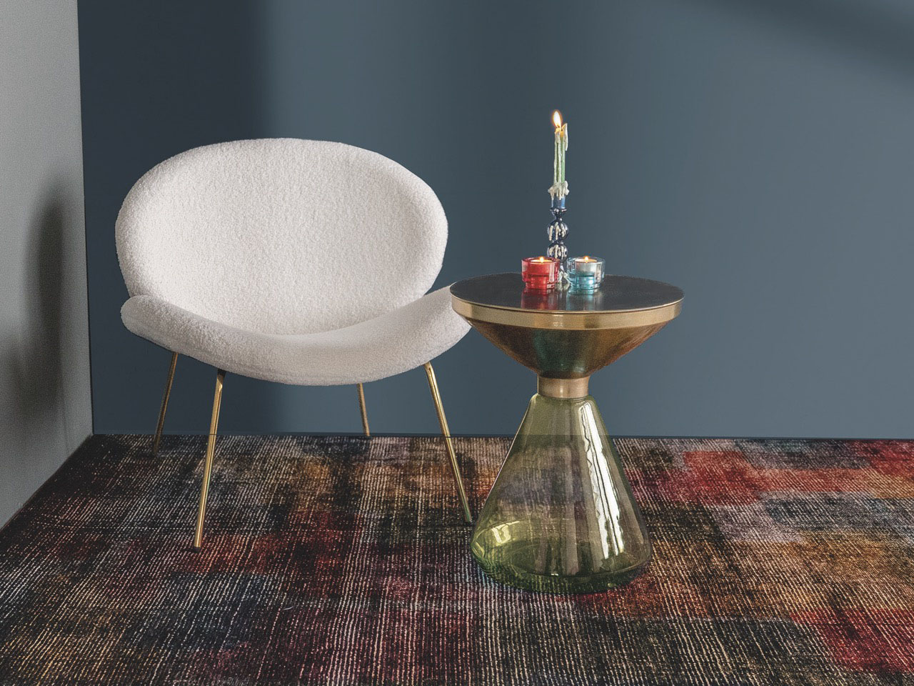 Kayoom Beistelltisch »Roman 325, mundgeblasener Glaskorpus«, (1 St.), mundgeblasener Glaskorpus, Retro-Design, goldfarbenene Metall-Tischplatte Kayoom Beistelltisch »Roman 325, mundgeblasener Glaskorpus«, (1 St.), mundgeblasener Glaskorpus, Retro-Design, goldfarbenene Metall-Tischplatte von Kayoom