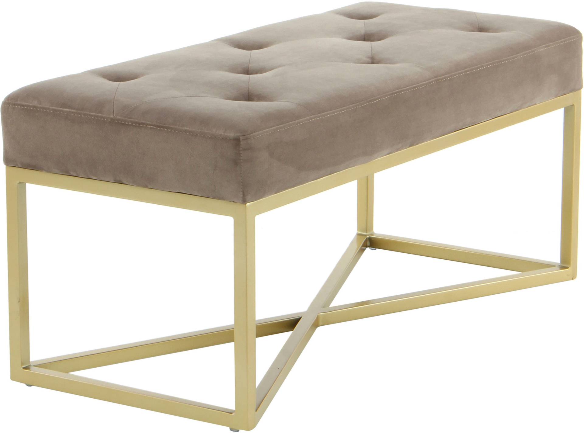 Kayoom Hockerbank »Cameron 125, glamouröses Design, glänzenden Metallfüssen, in Samt-Look«, (1 St.), bequem, elegant, mit Zierknöpfen, Goldfarben-coated Eisengestell Kayoom Hockerbank »Cameron 125, glamouröses Design, glänzenden Metallfüssen, in Samt-Look«, (1 St.), bequem, elegant, mit Zierknöpfen, Goldfarben-coated Eisengestell von Kayoom