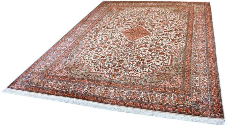 Kayoom Seidenteppich »Kashan 20«, rechteckig, 10 mm Höhe, Einzelstück mit Zertifikat, Wohnzimmer von Kayoom