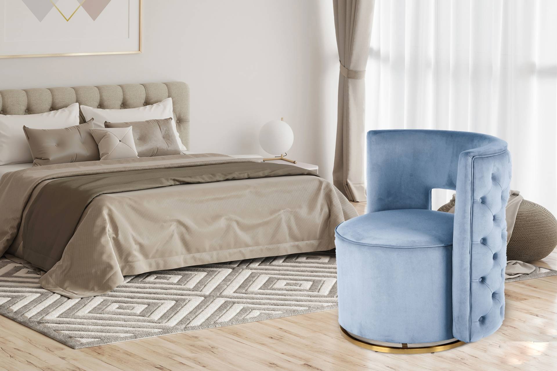 Kayoom Sessel »Drehsessel Beverly 125, drehbar, Gestell aus Eisen,samtige Oberfläch«, (1 St.), rund, glamourös, gesteppter Rücken, abgerundete,Drehsessel Kayoom Sessel »Drehsessel Beverly 125, drehbar, Gestell aus Eisen,samtige Oberfläch«, (1 St.), rund, glamourös, gesteppter Rücken, abgerundete,Drehsessel von Kayoom