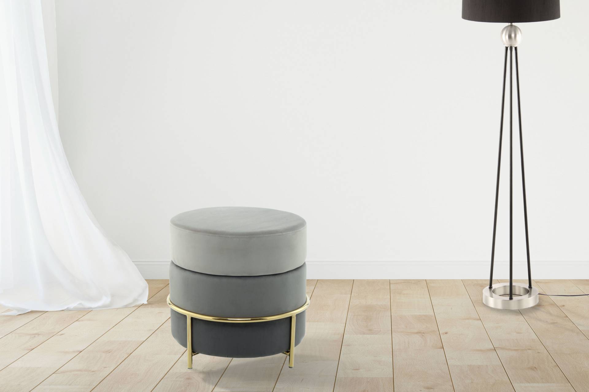Kayoom Sitzhocker »Hocker Matilda 125, Komfortable runde Form, Gemütlicher Design-Hocker«, (1 St.), samtweich, elegant, gepolstert, grosse Sitzfläche Kayoom Sitzhocker »Hocker Matilda 125, Komfortable runde Form, Gemütlicher Design-Hocker«, (1 St.), samtweich, elegant, gepolstert, grosse Sitzfläche von Kayoom