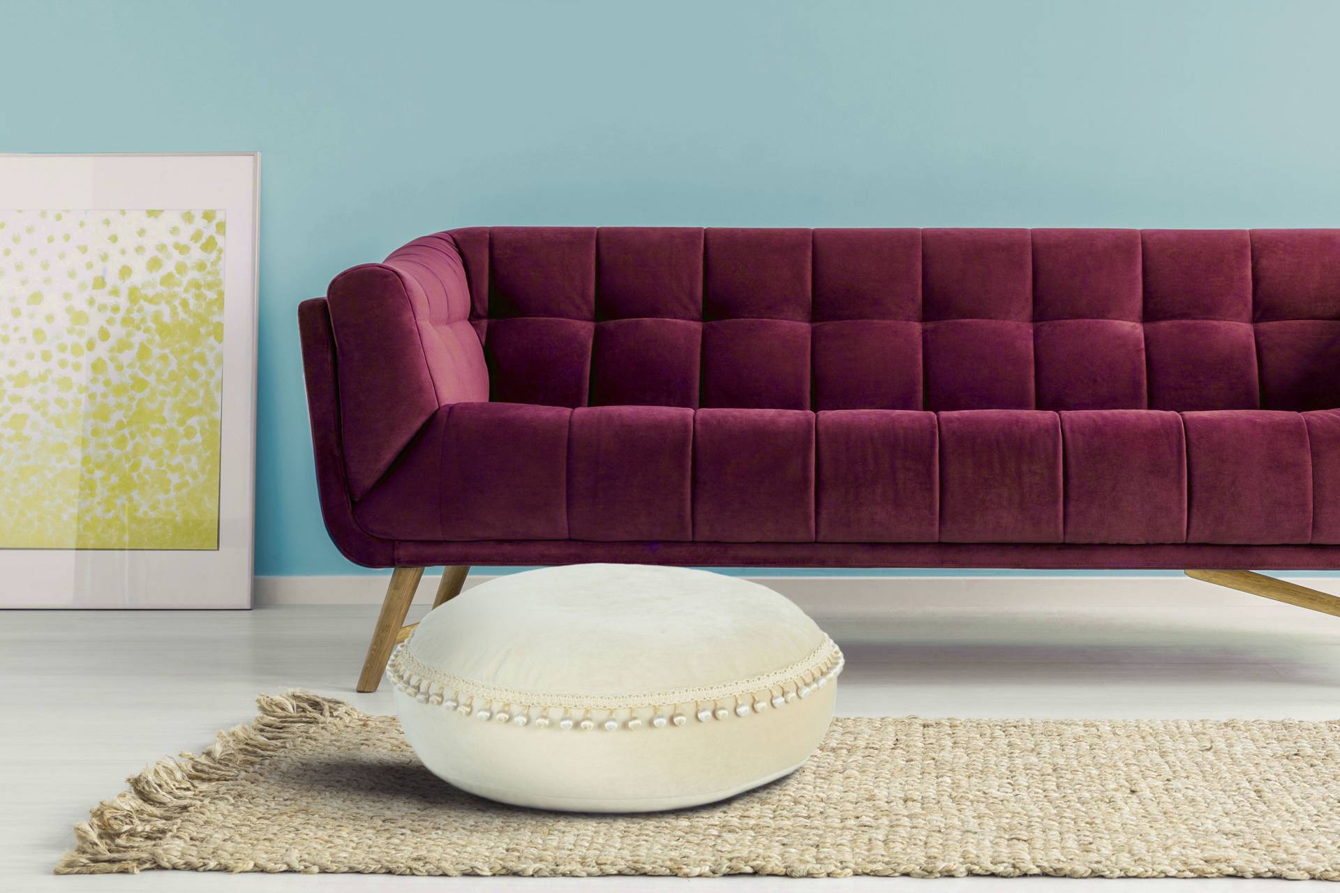 Kayoom Sitzhocker »Pouf Taj Mahal 425, samtweiche Oberfläche«, (1 St.), samtweich, farbig, modern, orientalisches Design Kayoom Sitzhocker »Pouf Taj Mahal 425, samtweiche Oberfläche«, (1 St.), samtweich, farbig, modern, orientalisches Design von Kayoom